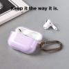imageelago Compatible with AirPods Pro Case Clear  High Rating TPU Transparent Shockproof Protective Case Cover with Keychain Gel Tape Included Wireless Charging LavenderLavender