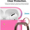 imageelago Compatible with AirPods Pro Case Clear  High Rating TPU Transparent Shockproof Protective Case Cover with Keychain Gel Tape Included Wireless Charging LavenderNeon Hot Pink