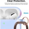 imageelago Compatible with AirPods Pro Case Clear  High Rating TPU Transparent Shockproof Protective Case Cover with Keychain Gel Tape Included Wireless Charging LavenderAqua Blue