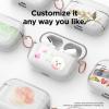 imageelago Compatible with AirPods Pro Case Clear  High Rating TPU Transparent Shockproof Protective Case Cover with Keychain Gel Tape Included Wireless Charging LavenderTransparent