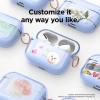 imageelago Compatible with AirPods Pro Case Clear  High Rating TPU Transparent Shockproof Protective Case Cover with Keychain Gel Tape Included Wireless Charging LavenderAqua Blue