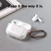 imageelago Compatible with AirPods Pro Case Clear  High Rating TPU Transparent Shockproof Protective Case Cover with Keychain Gel Tape Included Wireless Charging LavenderTransparent
