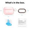 imageelago Compatible with AirPods Pro Case Clear  High Rating TPU Transparent Shockproof Protective Case Cover with Keychain Gel Tape Included Wireless Charging LavenderLovely Pink