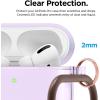 imageelago Compatible with AirPods Pro Case Clear  High Rating TPU Transparent Shockproof Protective Case Cover with Keychain Gel Tape Included Wireless Charging LavenderLavender
