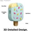 imageelago Ice Cream AirPods Pro Case with Keychain Designed for Apple AirPods Pro Case StrawberryMint