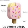 imageelago Ice Cream AirPods Pro Case with Keychain Designed for Apple AirPods Pro Case StrawberryStrawberry