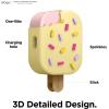 imageelago Ice Cream AirPods Pro Case with Keychain Designed for Apple AirPods Pro Case StrawberryVanilla