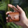 imageelago Leather Case Compatible with AirPods Pro 2 Generation and AirPods Pro Case  Genuine Leather case with Keychain Luxurious Colors Brass Ring Holder Great Protection BrownBrown