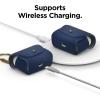 imageelago Leather Case Compatible with AirPods Pro 2 Generation and AirPods Pro Case  Genuine Leather case with Keychain Luxurious Colors Brass Ring Holder Great Protection BrownJean Indigo
