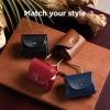 imageelago Leather Case Compatible with AirPods Pro 2 Generation and AirPods Pro Case  Genuine Leather case with Keychain Luxurious Colors Brass Ring Holder Great Protection BrownBlack