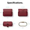 imageelago Leather Case Compatible with AirPods Pro 2 Generation and AirPods Pro Case  Genuine Leather case with Keychain Luxurious Colors Brass Ring Holder Great Protection BrownRed
