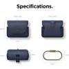 imageelago Leather Case Compatible with AirPods Pro 2 Generation and AirPods Pro Case  Genuine Leather case with Keychain Luxurious Colors Brass Ring Holder Great Protection BrownJean Indigo