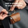 imageelago Leather Case Compatible with AirPods Pro 2 Generation and AirPods Pro Case  Genuine Leather case with Keychain Luxurious Colors Brass Ring Holder Great Protection BrownBrown