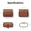 imageelago Leather Case Compatible with AirPods Pro 2 Generation and AirPods Pro Case  Genuine Leather case with Keychain Luxurious Colors Brass Ring Holder Great Protection BrownBrown