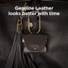 imageelago Leather Case Compatible with AirPods Pro 2 Generation and AirPods Pro Case  Genuine Leather case with Keychain Luxurious Colors Brass Ring Holder Great Protection BrownBlack