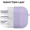 imageelago Liquid Silicone Case Compatible with AirPods Pro Case Cover  Keychain Included Triple Layer Protection Safeguard Design Supports Wireless Charging StoneLavender
