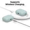 imageelago Liquid Silicone Case Compatible with AirPods Pro Case Cover  Keychain Included Triple Layer Protection Safeguard Design Supports Wireless Charging StoneMint