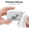 imageelago Liquid Silicone Case Compatible with AirPods Pro Case Cover  Keychain Included Triple Layer Protection Safeguard Design Supports Wireless Charging StoneWhite
