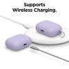 imageelago Liquid Silicone Case Compatible with AirPods Pro Case Cover  Keychain Included Triple Layer Protection Safeguard Design Supports Wireless Charging StoneLavender