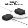 imageelago Liquid Silicone Case Compatible with AirPods Pro Case Cover  Keychain Included Triple Layer Protection Safeguard Design Supports Wireless Charging StoneBlack