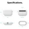 imageelago Liquid Silicone Case Compatible with AirPods Pro Case Cover  Keychain Included Triple Layer Protection Safeguard Design Supports Wireless Charging StoneWhite