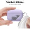 imageelago Liquid Silicone Case Compatible with AirPods Pro Case Cover  Keychain Included Triple Layer Protection Safeguard Design Supports Wireless Charging StoneLavender