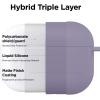 imageelago Liquid Silicone Case Compatible with AirPods Pro Case Cover  Keychain Included Triple Layer Protection Safeguard Design Supports Wireless Charging StoneLavender Grey