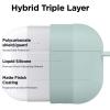 imageelago Liquid Silicone Case Compatible with AirPods Pro Case Cover  Keychain Included Triple Layer Protection Safeguard Design Supports Wireless Charging StoneMint