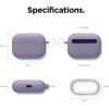 imageelago Liquid Silicone Case Compatible with AirPods Pro Case Cover  Keychain Included Triple Layer Protection Safeguard Design Supports Wireless Charging StoneLavender Grey