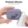 imageelago Liquid Silicone Case Compatible with AirPods Pro Case Cover  Keychain Included Triple Layer Protection Safeguard Design Supports Wireless Charging StoneLavender Grey