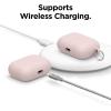 imageelago Liquid Silicone Case Compatible with AirPods Pro Case Cover  Keychain Included Triple Layer Protection Safeguard Design Supports Wireless Charging StonePink
