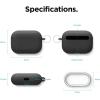 imageelago Liquid Silicone Case Compatible with AirPods Pro Case Cover  Keychain Included Triple Layer Protection Safeguard Design Supports Wireless Charging StoneBlack