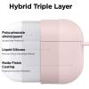 imageelago Liquid Silicone Case Compatible with AirPods Pro Case Cover  Keychain Included Triple Layer Protection Safeguard Design Supports Wireless Charging StonePink