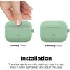 imageelago Original Case Compatible with Apple AirPods Pro Case  Protective Silicone Cover with Keychain Precise Cutout Supports Wireless Charging Pastel GreenPastel Green
