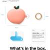 imageelago Peach Case Compatible with Apple AirPods Pro Case 3D Cute Design Case Cover with Keychain Supports Wireless Charging Peach US Patent RegisteredPeach
