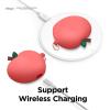 imageelago Peach Case Compatible with Apple AirPods Pro Case 3D Cute Design Case Cover with Keychain Supports Wireless Charging Peach US Patent RegisteredRed