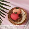 imageelago Peach Case Compatible with Apple AirPods Pro Case 3D Cute Design Case Cover with Keychain Supports Wireless Charging Peach US Patent RegisteredRed