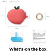 imageelago Peach Case Compatible with Apple AirPods Pro Case 3D Cute Design Case Cover with Keychain Supports Wireless Charging Peach US Patent RegisteredRed