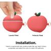 imageelago Peach Case Compatible with Apple AirPods Pro Case 3D Cute Design Case Cover with Keychain Supports Wireless Charging Peach US Patent RegisteredRed