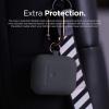 imageelago Silicone Case with Keychain Compatible with Apple AirPods 2 Wireless Charging Case Front LED Visible AntiSlip Coating Inside Premium Silicone BlackDark Gray
