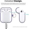 imageelago Silicone Case with Keychain Compatible with Apple AirPods 2 Wireless Charging Case Front LED Visible AntiSlip Coating Inside Premium Silicone BlackLavender Gray