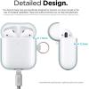 imageelago Silicone Case with Keychain Compatible with Apple AirPods 2 Wireless Charging Case Front LED Visible AntiSlip Coating Inside Premium Silicone BlackBaby Mint