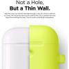 imageelago Silicone Case with Keychain Compatible with Apple AirPods 2 Wireless Charging Case Front LED Visible AntiSlip Coating Inside Premium Silicone BlackNeon Yellow