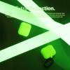 imageelago Silicone Case with Keychain Compatible with Apple AirPods 2 Wireless Charging Case Front LED Visible AntiSlip Coating Inside Premium Silicone BlackNeon Yellow