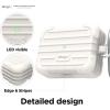 imageelago Suit Case Compatible with AirPods Pro Case Black  Premium Silicone Shock Absorbing Drop Protection Supports Wireless Charging Adhesive Tapes IncludedWhite