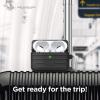 imageelago Suit Case Compatible with AirPods Pro Case Black  Premium Silicone Shock Absorbing Drop Protection Supports Wireless Charging Adhesive Tapes IncludedBlack