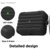 imageelago Suit Case Compatible with AirPods Pro Case Black  Premium Silicone Shock Absorbing Drop Protection Supports Wireless Charging Adhesive Tapes IncludedBlack