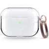 imageelago Compatible with AirPods Pro Case Clear  High Rating TPU Transparent Shockproof Protective Case Cover with Keychain Gel Tape Included Wireless Charging LavenderTransparent