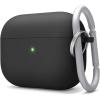 imageelago Liquid Silicone Case Compatible with AirPods Pro Case Cover  Keychain Included Triple Layer Protection Safeguard Design Supports Wireless Charging StoneBlack