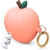 imageelago Peach Case Compatible with Apple AirPods Pro Case 3D Cute Design Case Cover with Keychain Supports Wireless Charging Peach US Patent RegisteredPeach